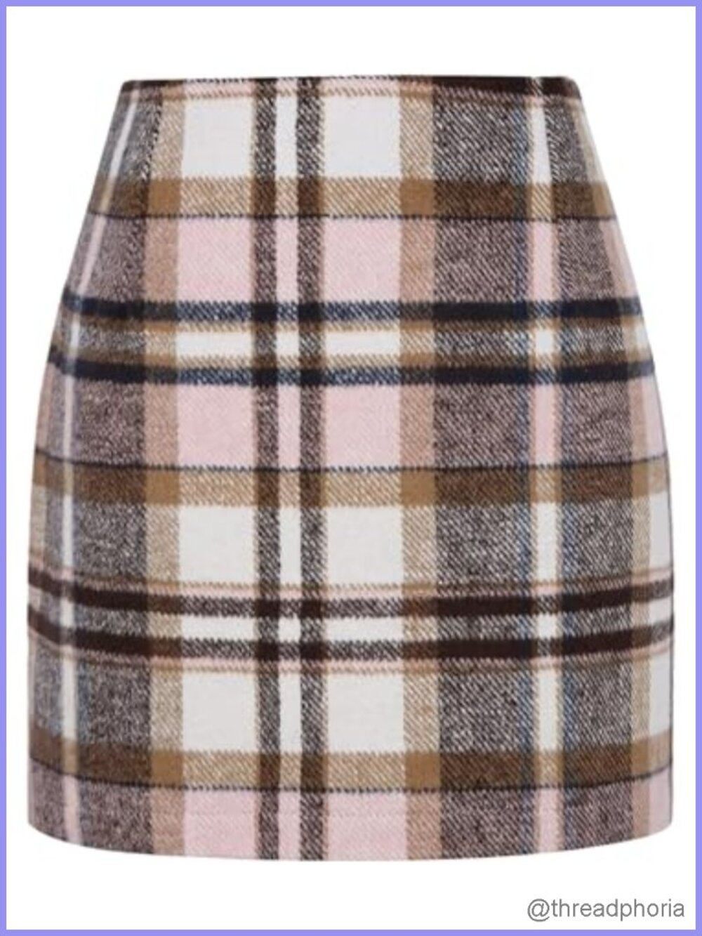 High Waisted Plaid Mini Skirt Women Casual Flannel Bodycon